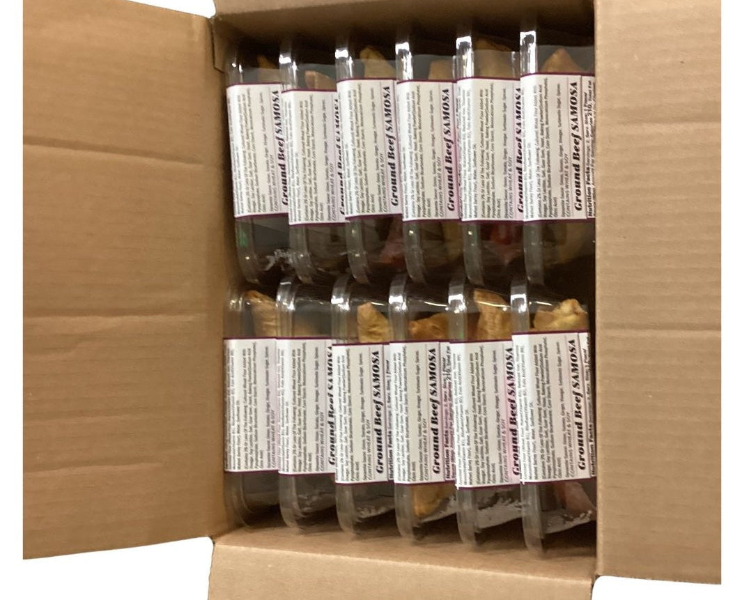 Ground Beef Samosa, 2-piece Retail Pack w/ Sauce