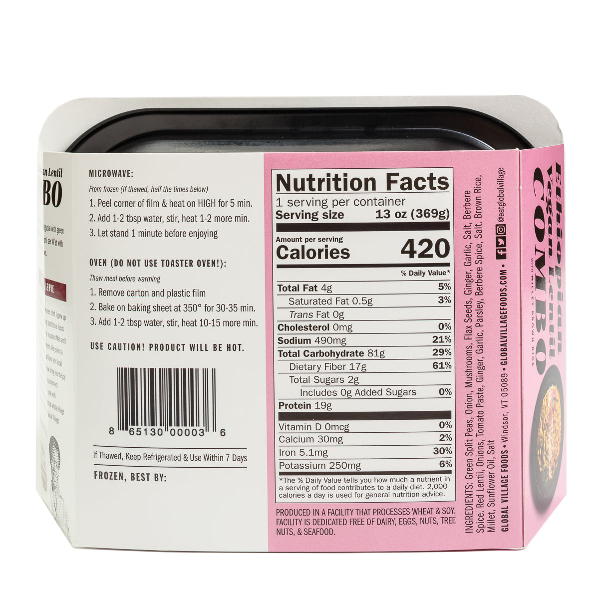 Ethiopian Vegan Lentil Combo with Millet Brown Rice