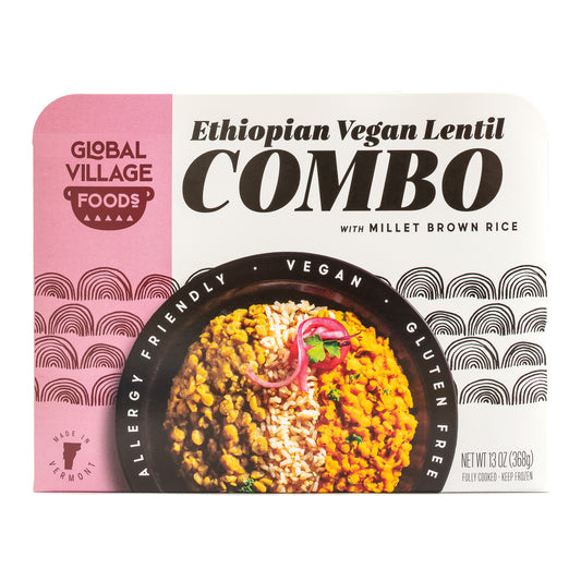 Ethiopian Vegan Lentil Combo with Millet Brown Rice