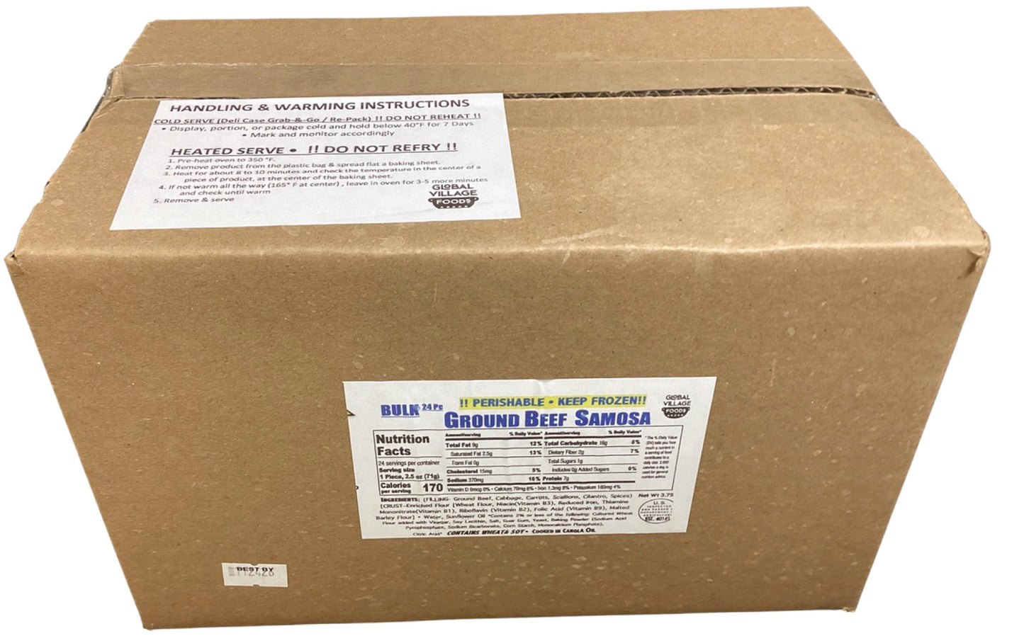 Herb Seasoned Ground Beef Samosa (2.5oz)