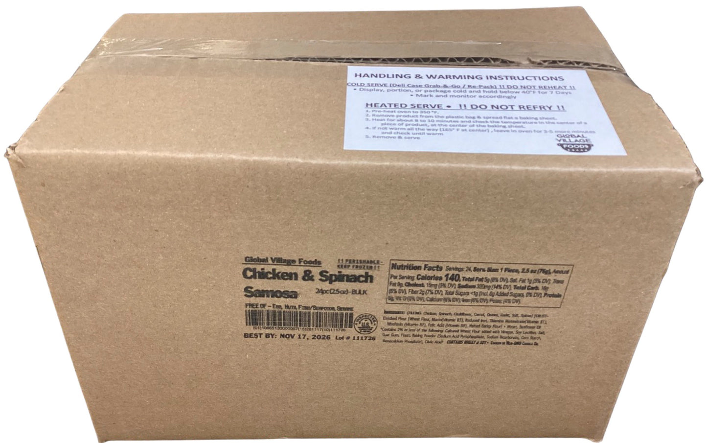 Mediterranean Spiced Chicken & Spinach Samosa (2.5oz)