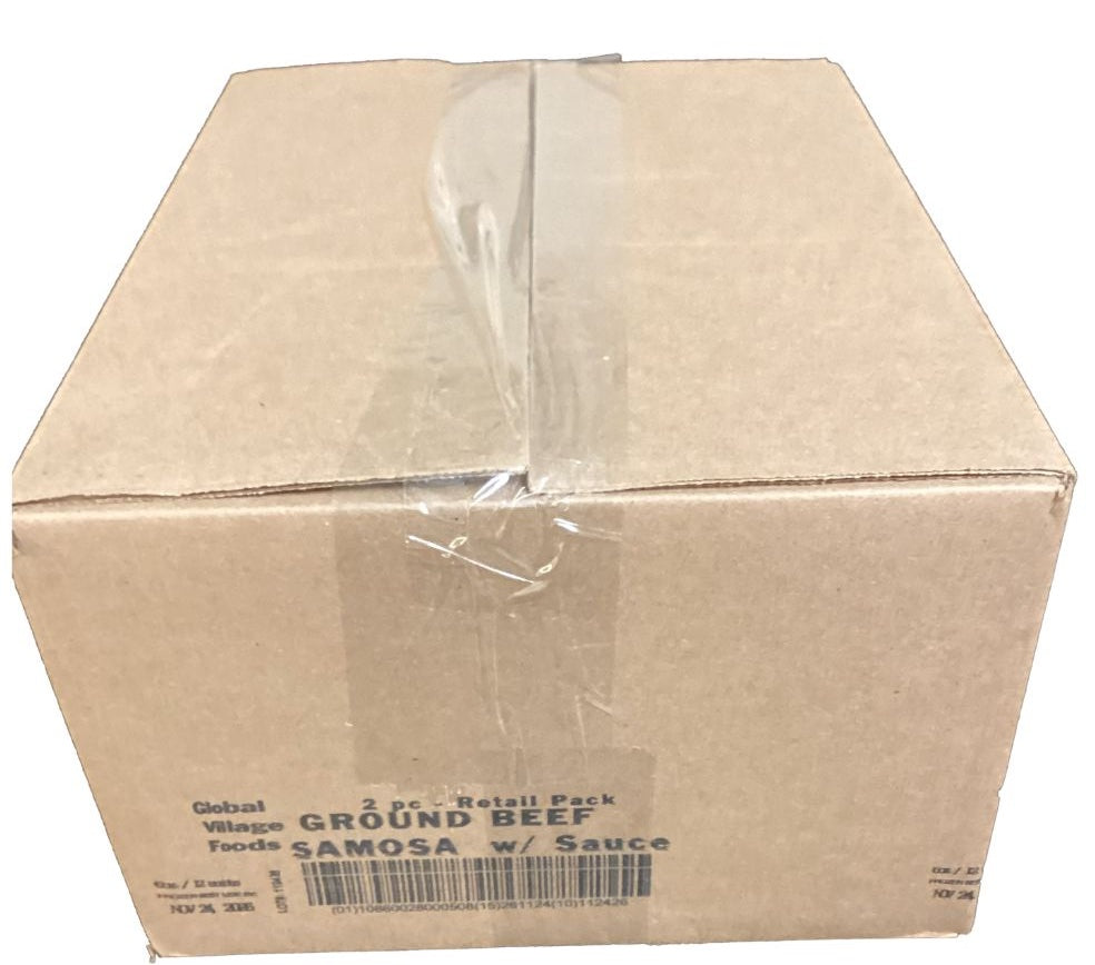 Ground Beef Samosa, 2-piece Retail Pack w/ Sauce